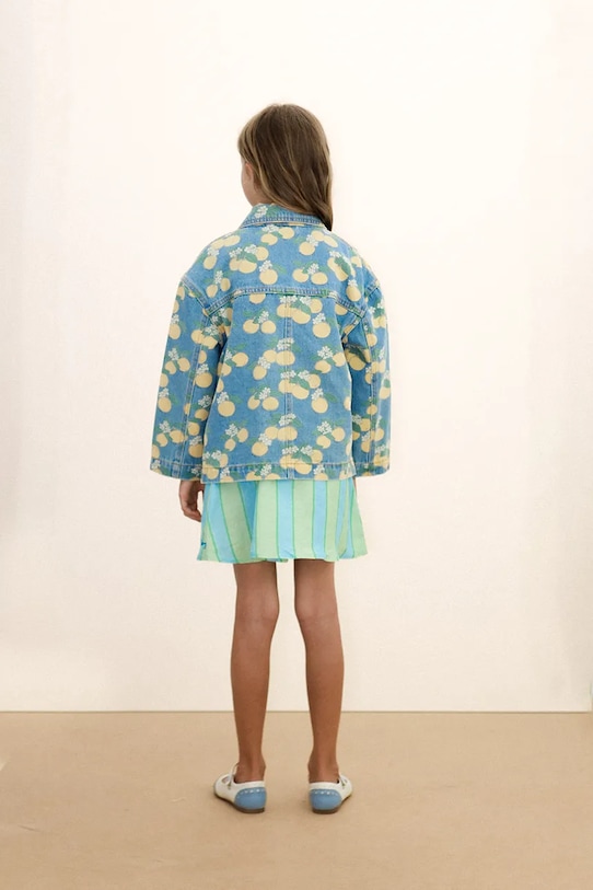 Дитяча джинсова куртка Tinycottons ORANGES JACKET SS26.360 блакитний