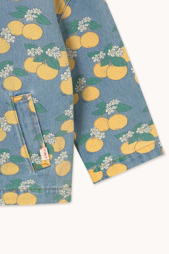 Дитяча джинсова куртка Tinycottons ORANGES JACKET блакитний SS26.360