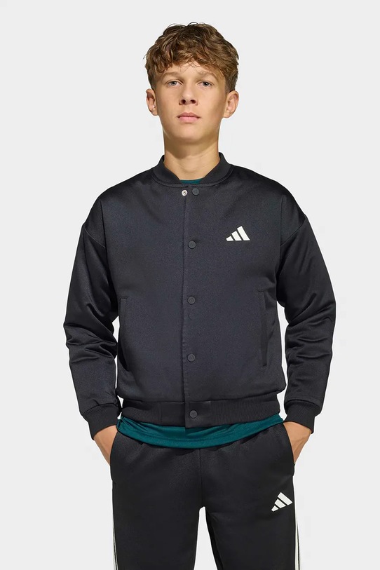Παιδικό μπουφάν bomber adidas μαύρο KG1000