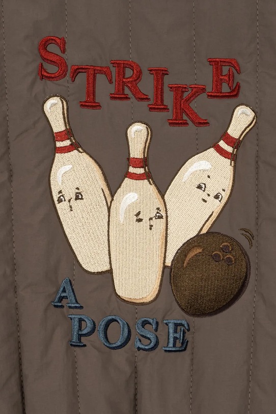 Konges Sløjd kurtka bomber dziecięca JUNO BOMBER JACKET brązowy KS104877.PPY2