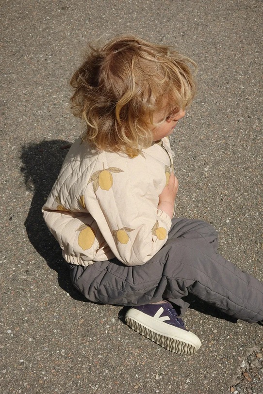 Konges Sløjd kurtka bomber dziecięca JUNO PRINTED BOMBER JACKET KS104883.PPY2 beżowy