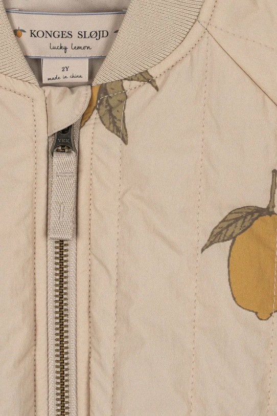 Konges Sløjd kurtka bomber dziecięca JUNO PRINTED BOMBER JACKET beżowy KS104883.PPY2