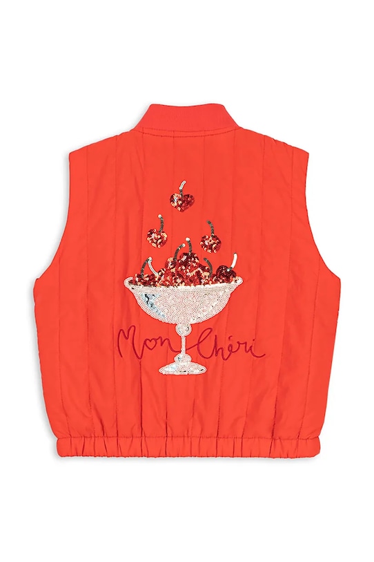 Chłopiec Konges Sløjd bezrękawnik dziecięcy JUNO SEQUIN VEST KS104889.PPY2 czerwony