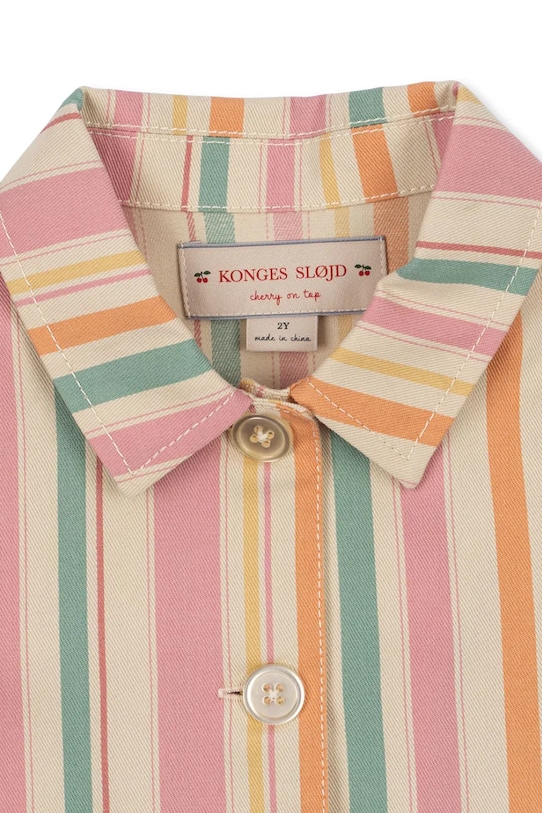 Detská bavlnená bunda Konges Sløjd FRANKIE SHIRT JACKET GOTS viacfarebná KS104826.PPY2