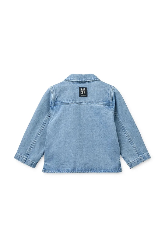 Chlapec Detská rifľová bunda Liewood Kinsley Placement Denim Overshirt LW20934.PPY2 modrá