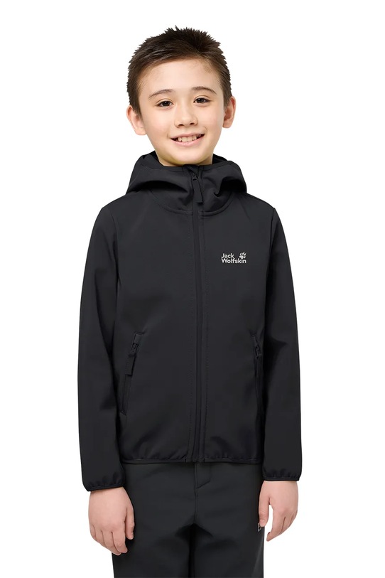 Băieți Jack Wolfskin geacă softshell pentru copii FOURWINDS JACKET KIDS A61854.104.152 negru