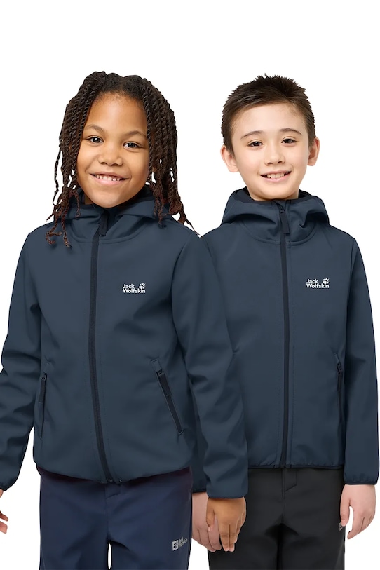 Jack Wolfskin μπουφάν softshell παιδικό FOURWINDS JACKET KIDS σκούρο μπλε A61854.164.176.