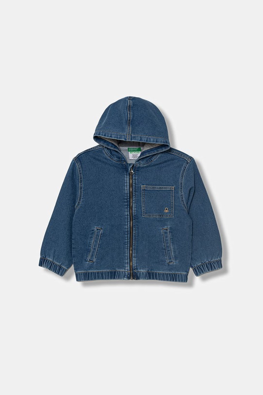 United Colors of Benetton džínsová bunda detská bavlnená s elastanom tmavomodrá 24LGGN04I.P.Stagionale