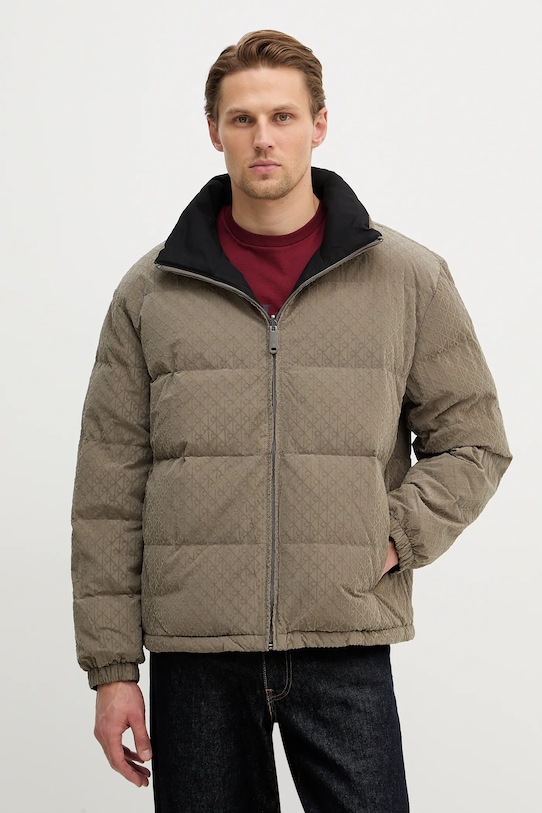 Calvin Klein Jeans kurtka puchowa dwustronna LV04RE500G zielony SS26