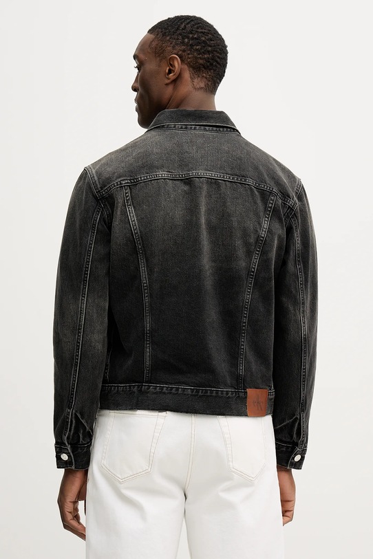 Odzież Calvin Klein Jeans kurtka jeansowa bawełniana LV04RE765G czarny