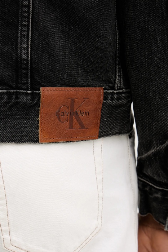 Calvin Klein Jeans kurtka jeansowa bawełniana LV04RE765G czarny