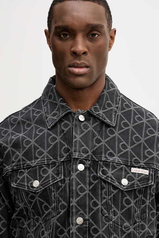 Ρούχα Τζιν μπουφάν Calvin Klein Jeans LV04RE773G μαύρο