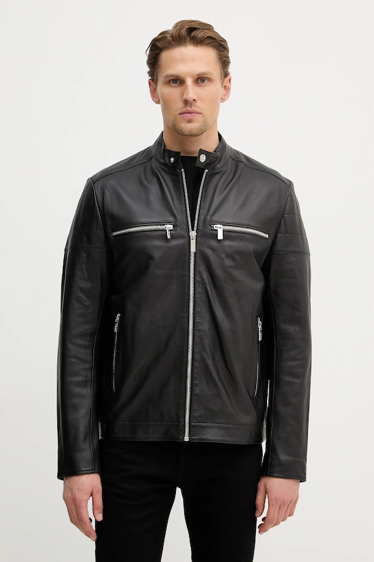 Karl Lagerfeld kurtka skórzana czarny 561421.555022