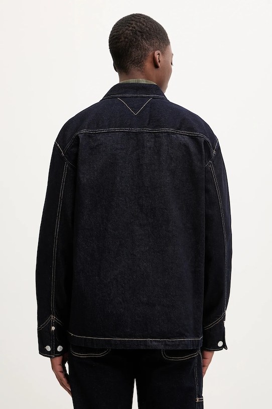 Odzież Tommy Jeans kurtka jeansowa DM0DM22419 granatowy