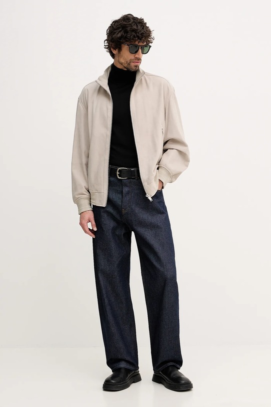 BOSS Orange kurtka zamszowa Jarip 50552111 szary SS26