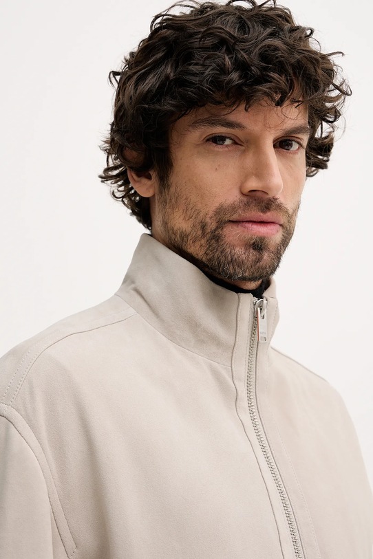 BOSS Orange kurtka zamszowa Jarip szary 50552111