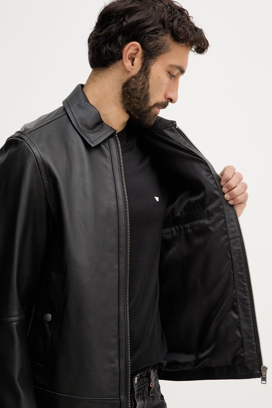 BOSS Orange kurtka skórzana Jogear 50552141