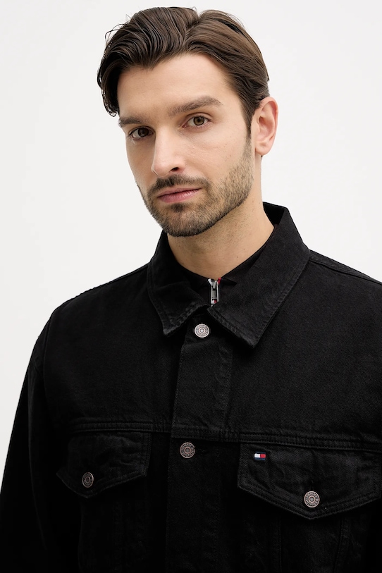 Tommy Hilfiger kurtka jeansowa czarny MW0MW42616