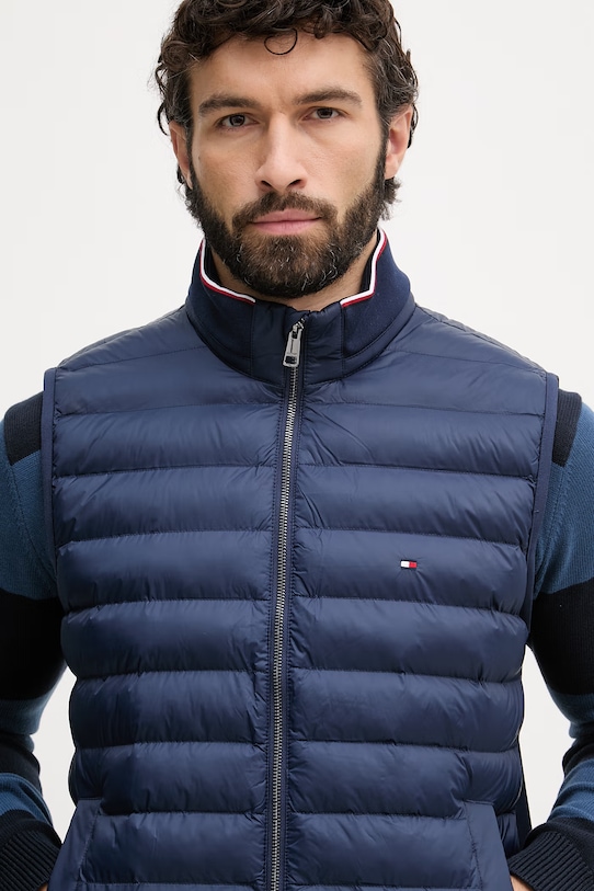 Tommy Hilfiger brezrokavnik moški mornarsko modra MW0MW41441