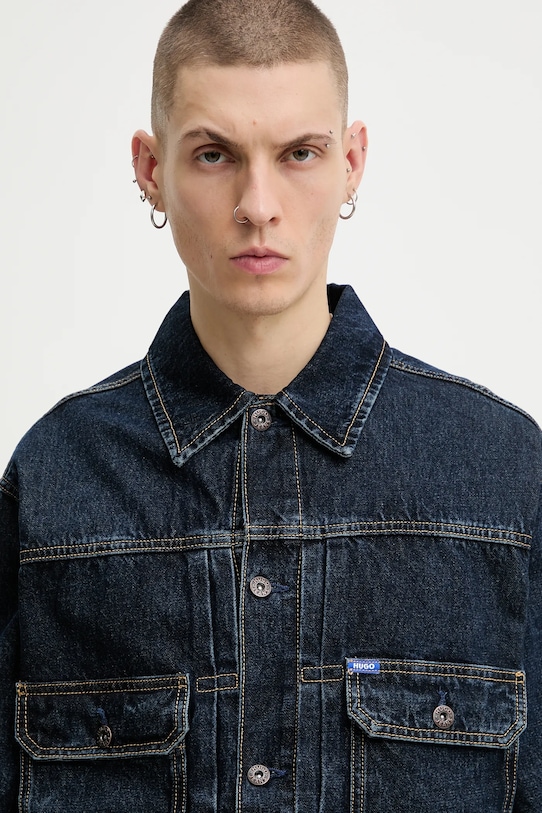 Hugo Blue kurtka jeansowa granatowy 50553560