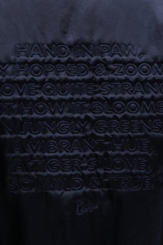 Kenzo bomberka męska z lnem FG55BL1829FX granatowy