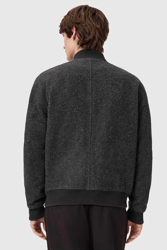 AllSaints kurtka bomber z dodatkiem wełny M047OD szary SS26
