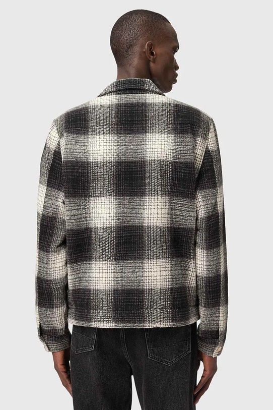 AllSaints jachetă de cămașă din bumbac M059OD gri SS26