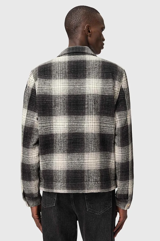 AllSaints kurtka koszulowa bawełniana M059OD szary SS26