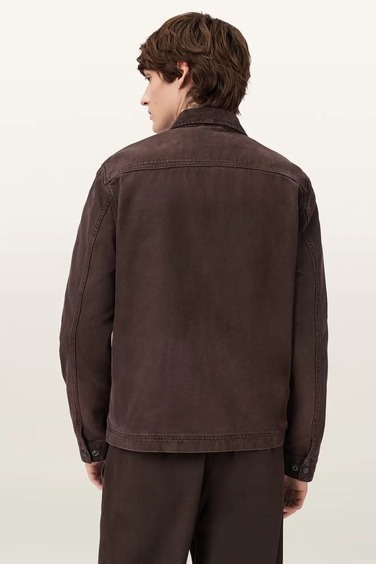 AllSaints kurtka bawełniana M080OB brązowy SS26