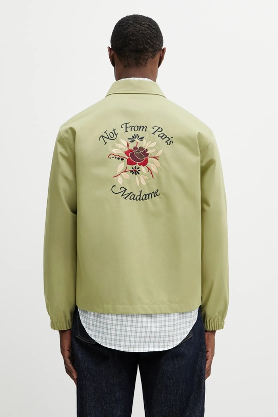 Одежда Хлопковая куртка Drôle de Monsieur Slogan Rose J.JT198.CO244.OL зелёный