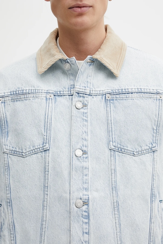 Drôle de Monsieur kurtka jeansowa bawełniana La Veste Jean Délavée niebieski PERM.JT256.CO123.LBE