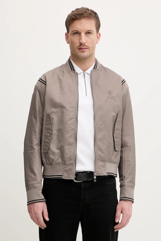Armani Exchange kurtka bomber bez kaptura beżowy XM002017.AF19828