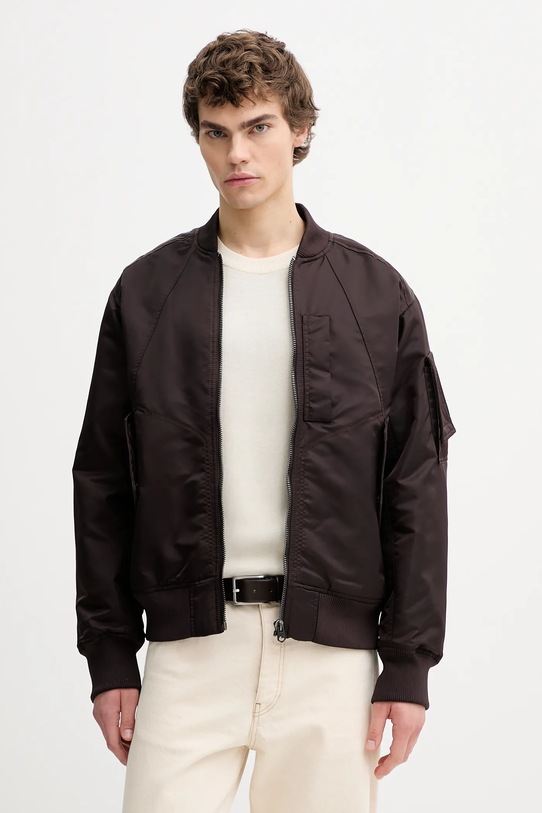 G-Star kurtka bomber bez kaptura brązowy D27930.C143