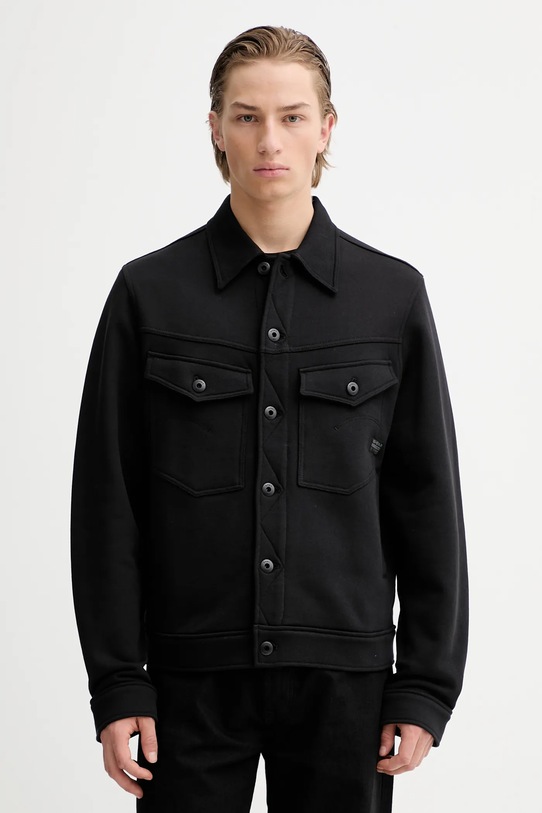G-Star kurtka koszulowa bawełniana nieocieplane czarny D27099.D395