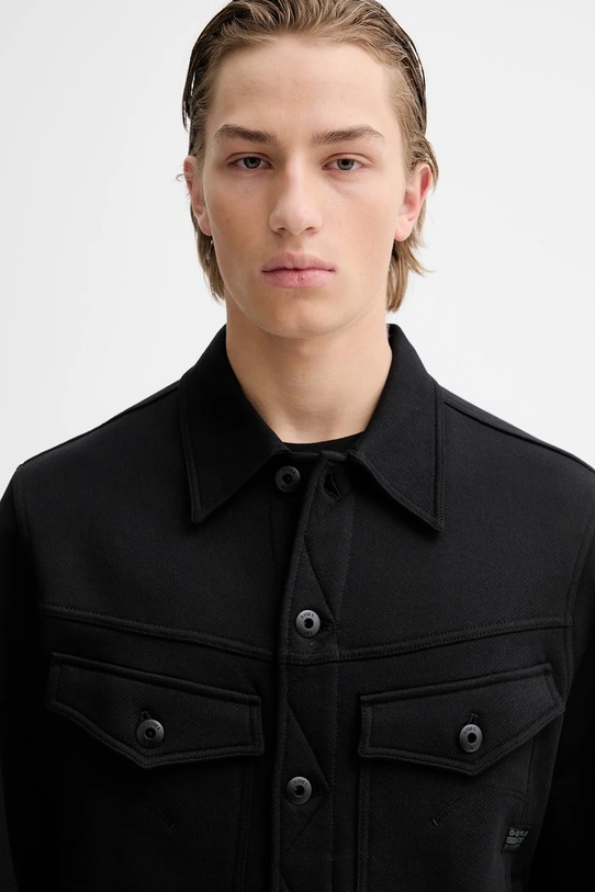 G-Star kurtka koszulowa bawełniana czarny D27099.D395