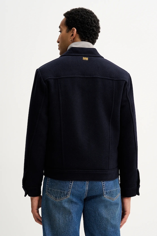 Oblečenie Bunda s prímesou vlny G-Star Wool Trucker D27313.E155 tmavomodrá