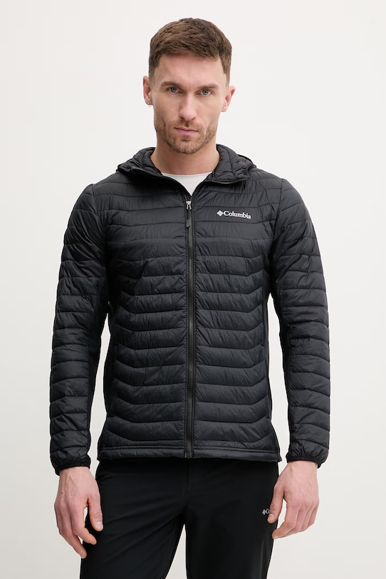 Jakna Columbia Powder Pass S kapuco črna 2126101
