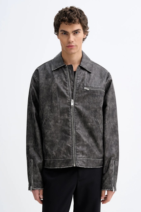 Karl Lagerfeld Jeans kurtka bez kaptura szary B1M15022
