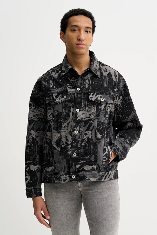 Karl Lagerfeld Jeans kurtka jeansowa czarny B1M14033