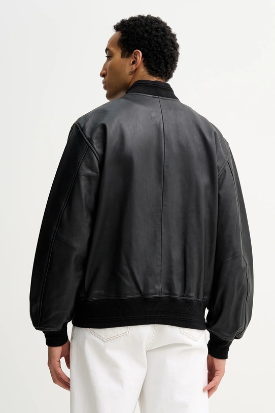 Odzież Diesel kurtka bomber skórzana L-TYPE A20476.0PFAH czarny