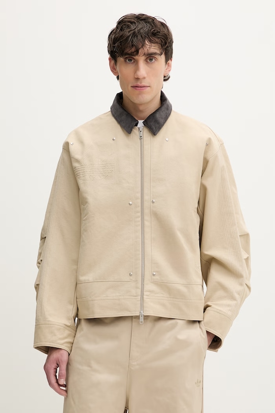 adidas Originals kurtka męska bawełniana beżowy KD0584