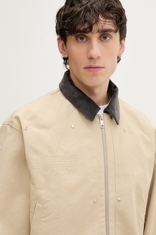 adidas Originals kurtka męska bawełniana beżowy KD0584