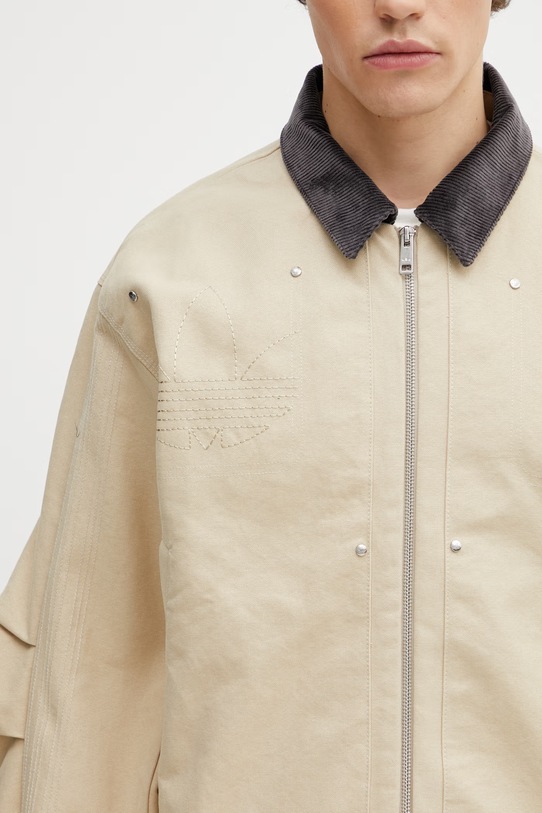 adidas Originals giacca in cotone da uomo beige KD0584