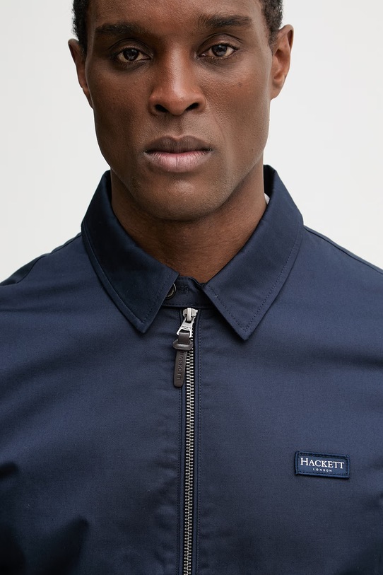 Bavlnená bunda Hackett London tmavomodrá HM4000153