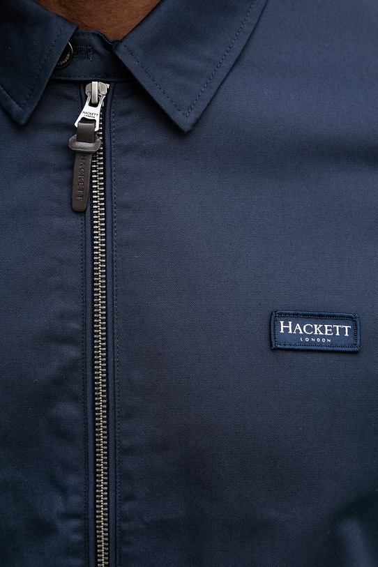Bavlnená bunda Hackett London HM4000153 tmavomodrá