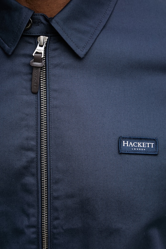 Bavlnená bunda Hackett London HM4000153 tmavomodrá