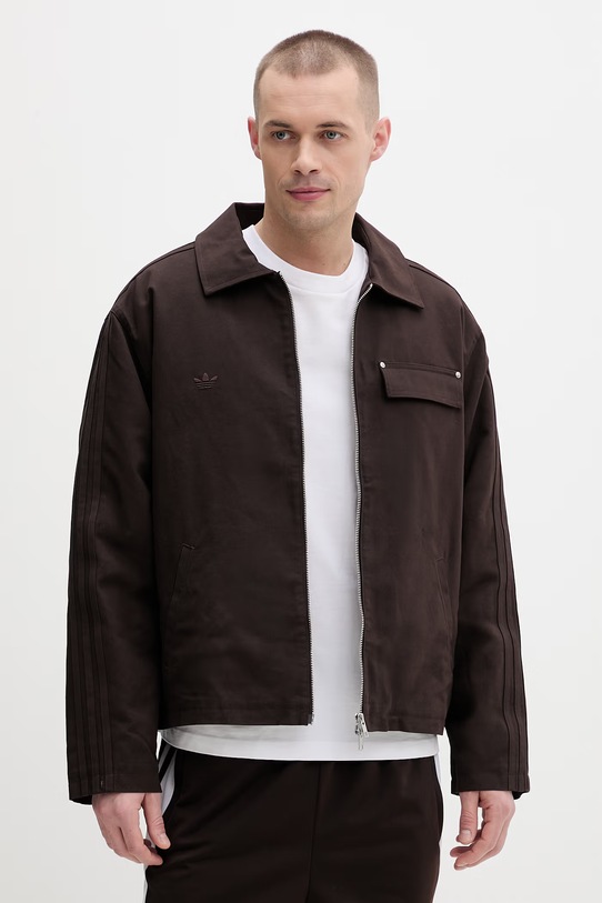 adidas Originals kurtka bez kaptura brązowy KG6453