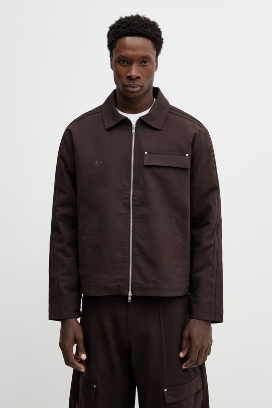 adidas Originals kurtka bez kaptura brązowy KG6453