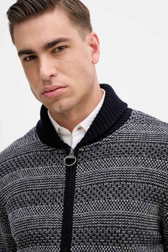 Barbour kardigan wełniany Helmsley granatowy MKN1702