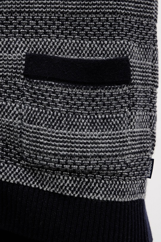 Barbour kardigan wełniany Helmsley MKN1702 granatowy